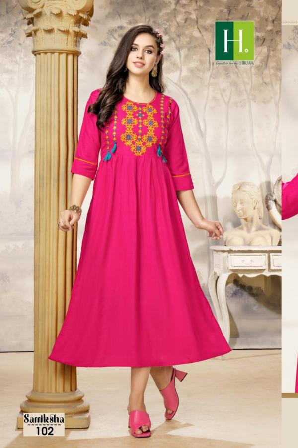 Hirwa Samiksha Rayon Slub Exclusive Designer Kurti Collection 



